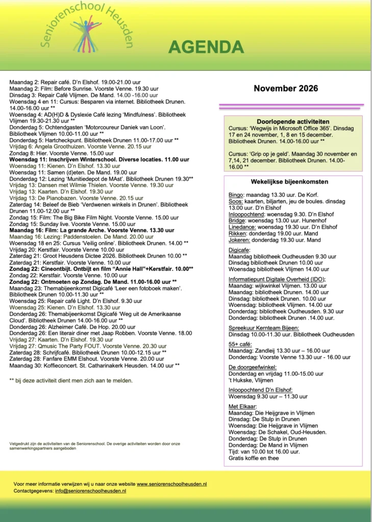 agenda november 2026