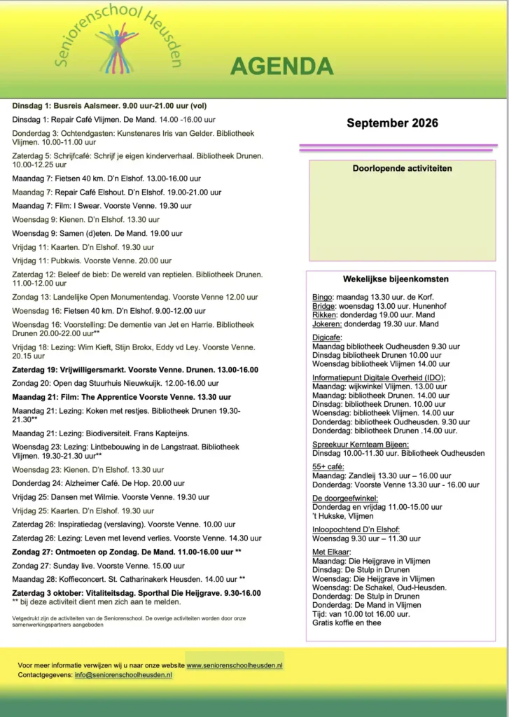 agenda september 2026