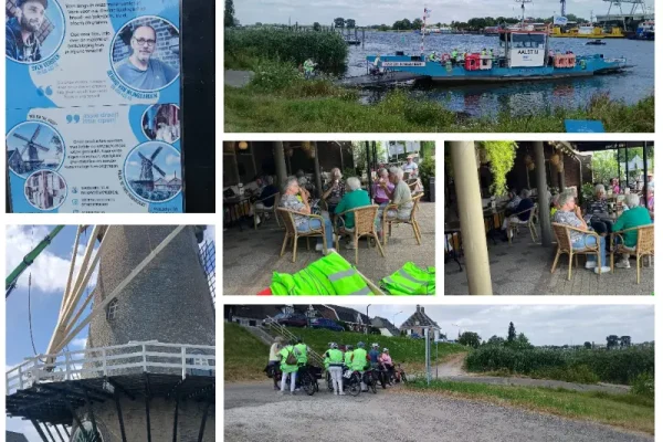 fietstocht over de maas