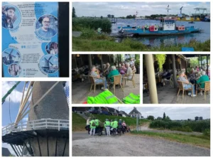 fietstocht over de maas